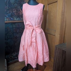 Tommy Hilfiger Coral Sleeveless Dress with Sash